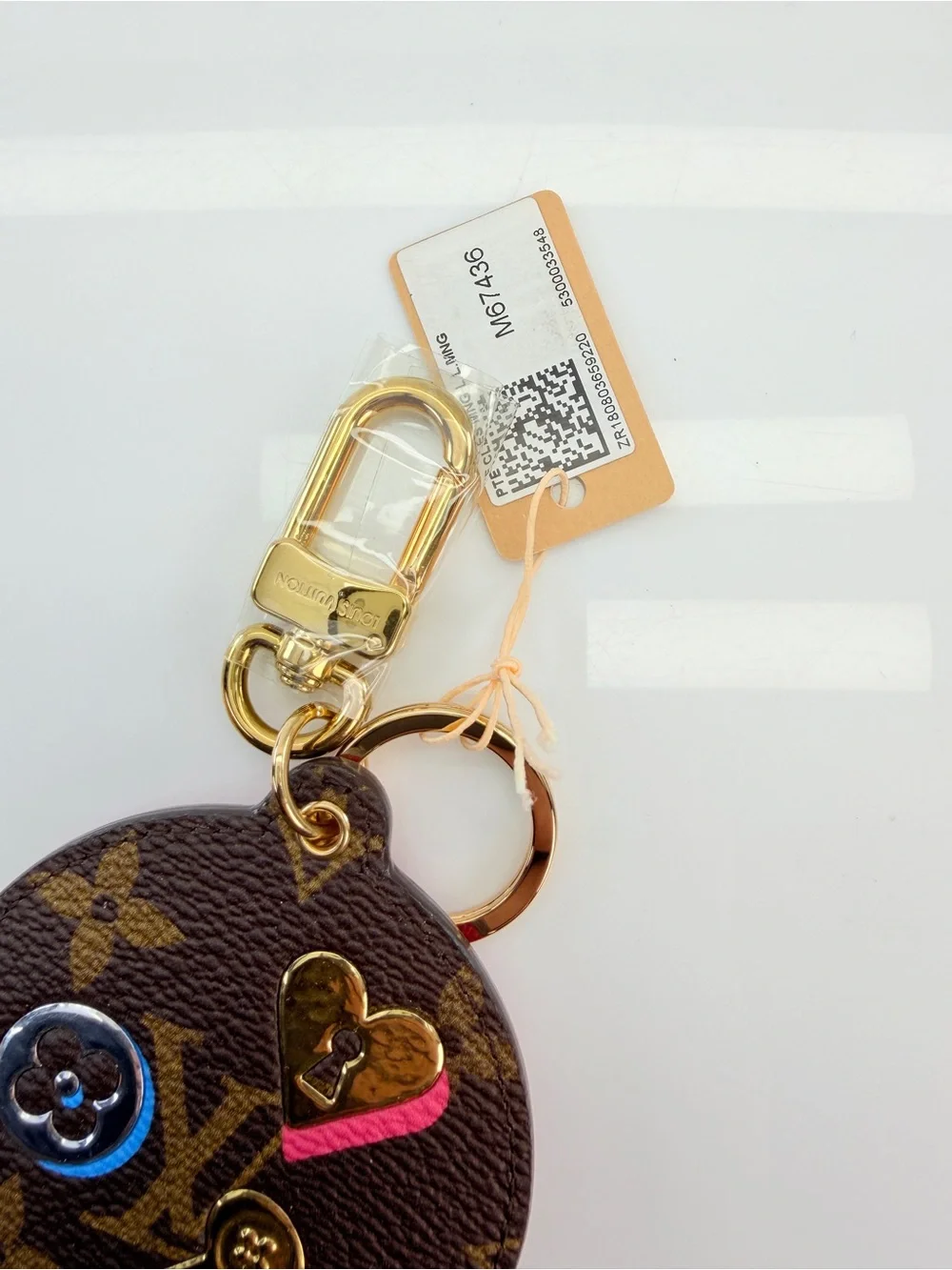 Louis Vuitton Monogram Love Lock Bag Charm Key Holder NWT
